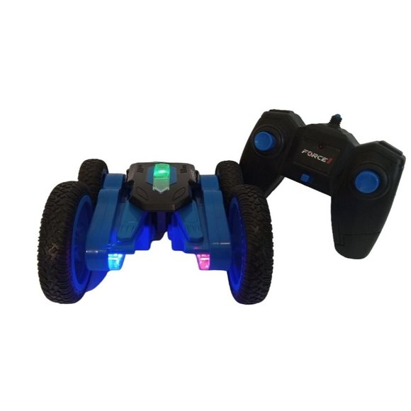 Force1 Tornado Remote Control Car Red Blue LED Lights Up Double Sided RC 4WD - Picture 4 of 4